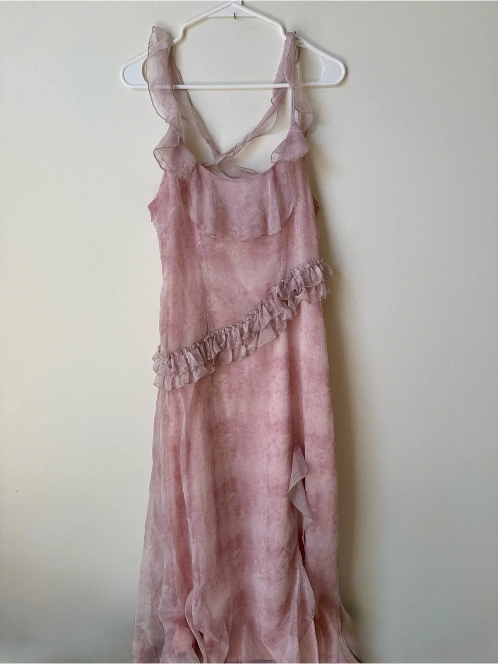 Romantic Ruffle Pink Maxi Dress - Picture 1 of 7